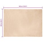 vidaXL Tapis en Fourrure Synthétique de Lapin Beige 240 x 340 cm