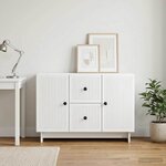vidaXL Buffet Blanc 89 x 34 5 x 60 cm Bois d'ingénierie