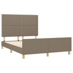 vidaXL Cadre de lit avec tête de lit Taupe 140x190 cm Tissu