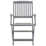 vidaXL Chaises pliantes (lot de 2) avec coussins  en bois d'acacia massif