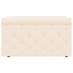 vidaXL Lit avec matelas et éclairage USB Crème Tissu 90x200 cm