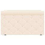 vidaXL Lit avec matelas et éclairage USB Crème Tissu 90x200 cm