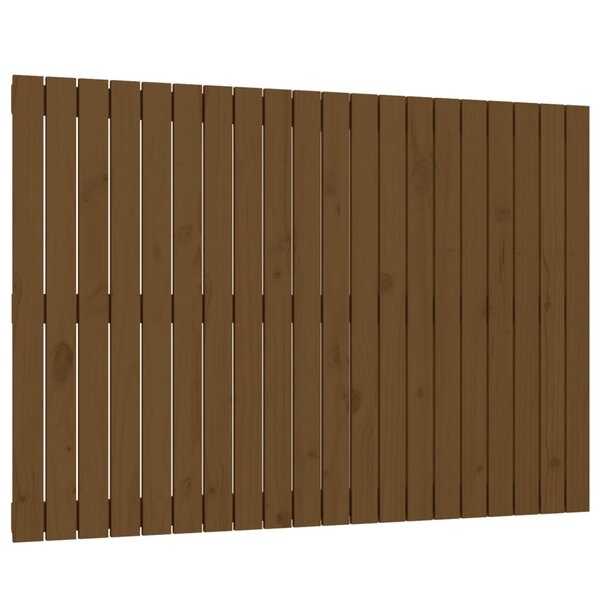 vidaXL Tête de lit murale Marron miel 127 5x3x90 cm Bois massif de pin