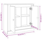 vidaXL Buffet gris béton 70x35 5x67 5 cm bois d'ingénierie