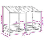 vidaXL Lit pour enfants avec toit blanc 90x190 cm bois massif de pin