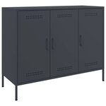 vidaXL Buffet anthracite 100 5x39x79 cm acier