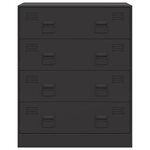 vidaXL Buffet noir 67x39x83 cm acier