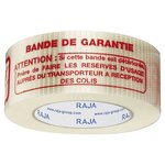 Adhésif armé chaîne et trame bande de garantie 140 microns raja 75 mm x 50 m (lot de 24)