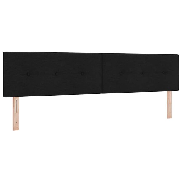 vidaXL Tête de Lit LED avec des lumières à LED Noir 200 cm tissu