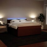 vidaXL Sommier à lattes de lit avec matelas Rose 180x200 cm Velours