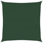 vidaXL Voile d'ombrage 160 g/m² Vert foncé 7x7 m PEHD