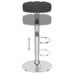 vidaXL Tabourets de bar lot de 2 noir tissu