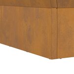 vidaXL Foyer carré marron 60x60x35 cm en acier résistant aux intempéries