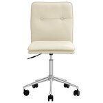 vidaXL Chaise de salle à manger Crème Similicuir