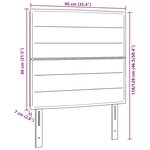 vidaXL Tête de lit avec tête de lit Gris foncé 90 cm Cuir synthétique