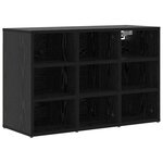 vidaXL Cabinet à chaussures avec étagère Chêne noir 77 5 x 30 x 51 cm