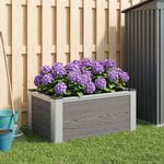 vidaXL Jardinière surélevée Gris 50 x 30 x 22 cm WPC et Aluminium