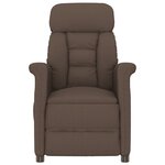 vidaXL Fauteuil inclinable électrique Marron Similicuir daim