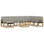 vidaXL Ensemble de canapés d'extérieur 9 Pièces Blanc et gris clair