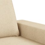 vidaXL Fauteuil avec repose-pied Crème 60 cm Tissu