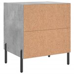 vidaXL Table de chevet gris béton 40x35x47 5 cm bois d’ingénierie