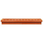 vidaXL Cadre de lit LED cire marron 90x200 cm bois de pin massif
