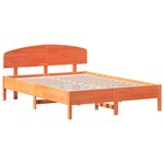 vidaXL Cadre de lit sans matelas cire marron 140x200cm bois pin massif
