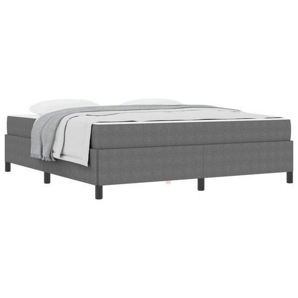 vidaXL Cadre de lit avec matelas Gris clair 180 x 200 cm tissu