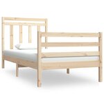 vidaXL Cadre de lit bois massif 75x190 cm petit simple