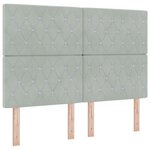 vidaXL Tête de lit LED gris clair 72 cm Velvet