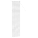 vidaXL Store de Fenêtre avec des rideaux Manuel Blanc Aluminium