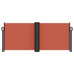 vidaXL Auvent latéral rétractable terre cuite 100x600 cm