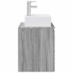 vidaXL Vanité de lavabo mural Sonoma gris 49 5 x 41 x 62 5 cm