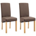 vidaXL Chaises à manger lot de 2 marron tissu