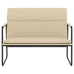 vidaXL Banc Crème 100x64x80 cm Tissu