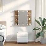 vidaXL Armoire à miroir avec LED chêne artisanal 70x16 5x60 cm