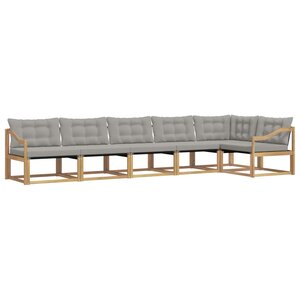 vidaXL Ensemble de canapés d'extérieur 6 pc Blanc et gris clair