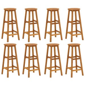 vidaXL Tabourets de bar lot de 8 bois massif d'acacia