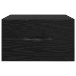 vidaXL Cabinet de chevet avec tiroir 2 Pièces Chêne noir 35 x 35 x 20 cm