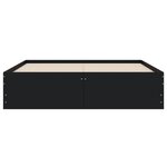 vidaXL Cadre de lit avec tiroirs sans matelas noir 120x190 cm