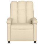 vidaXL Fauteuil inclinable électrique Crème Tissu