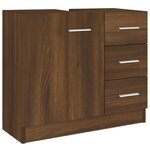 vidaXL Armoire de lavabo Chêne marron 63x30x54 cm Bois d'ingénierie