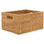 Panier de rangement en rotin naturel 28 x 22 x 15 cm