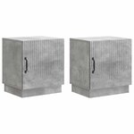 vidaXL Table de chevet 2 Pièces Gris Béton 43 x 34 5 x 47 cm