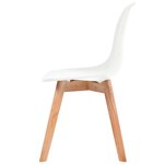 vidaXL Chaises à manger lot de 2 Blanc Plastique