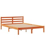 vidaXL Lit bibliothèque sans matelas cire marron 140x200 cm pin massif