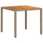 vidaXL Ensemble à manger de jardin et coussins 5Pièces beige rotin acacia