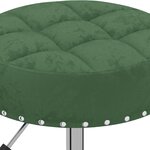 vidaXL Chaises pivotantes à manger lot de 4 vert foncé velours