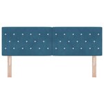 vidaXL Tête de lit LED capitonnée boutons cristal bleu marine 80 cm velours