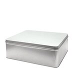 Boîte rectangulaire en fer blanc GM  vernis alimentaire  21 x 17 x 7.5 cm